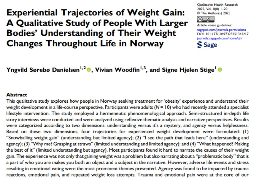 Bilde av sammendrag-seksjonen fra en publisert artikkel