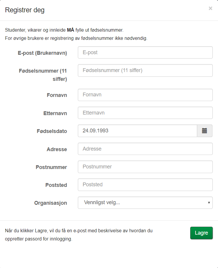 Registrering